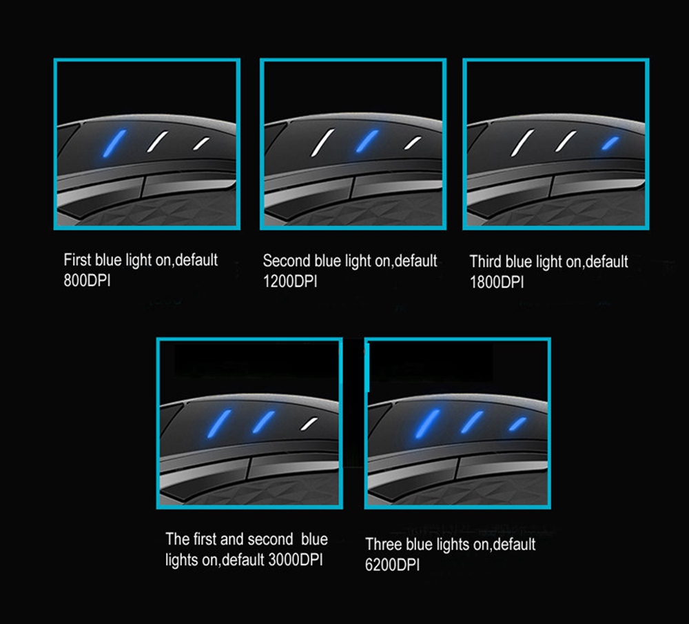 Rapoo VT300 USB Wired Gaming Mouse 6200DPI Sensor With RGB IR Optical 10 Buttons Programmable Accurate Cursor - Black