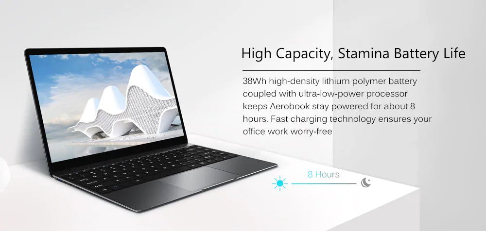 CHUWI AeroBook Laptop Intel Core M3-6Y30 Dual Core 13.3 Inch 1920*1010 8GB RAM 256GB SSD Windows 10 - Gray