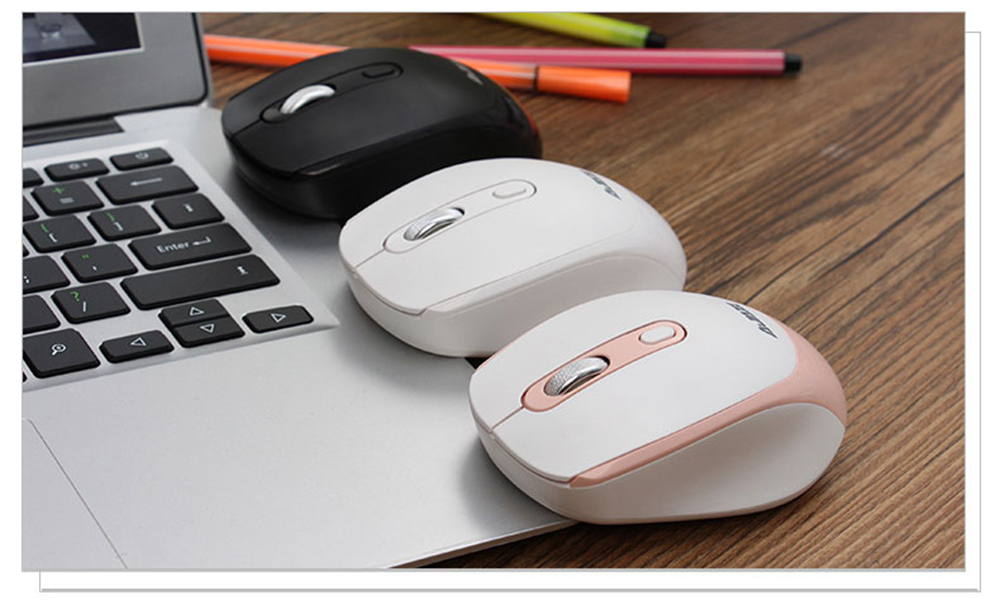 Ajazz 120I 1600DPI Adjustable 2.4G Wireless Mouse Office Gamer Ergonomics - Black