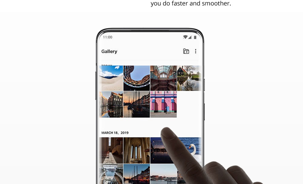 OnePlus 7 Pro Pop-up Camera 6.67 Inch 4G LTE Smartphone Snapdragon 855 8GB 256GB 48.0MP + 8.0MP + 16.0MP Triple Rear Cameras Android 9 In-display Fingerprint NFC Fast Charge Global ROM - Mirror Grey