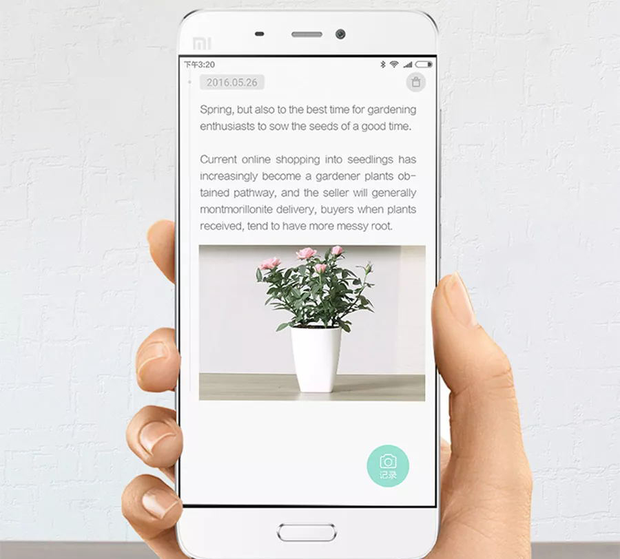 Xiaomi Flora 4 In 1 Flower Plant Monitor Sunlight Moisture Temperature Fertility Nutrient Tester - Light Green