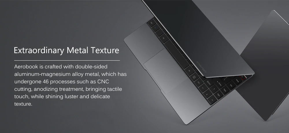 CHUWI AeroBook Laptop Intel Core M3-6Y30 Dual Core 13.3 Inch 1920*1010 8GB RAM 256GB SSD Windows 10 - Gray