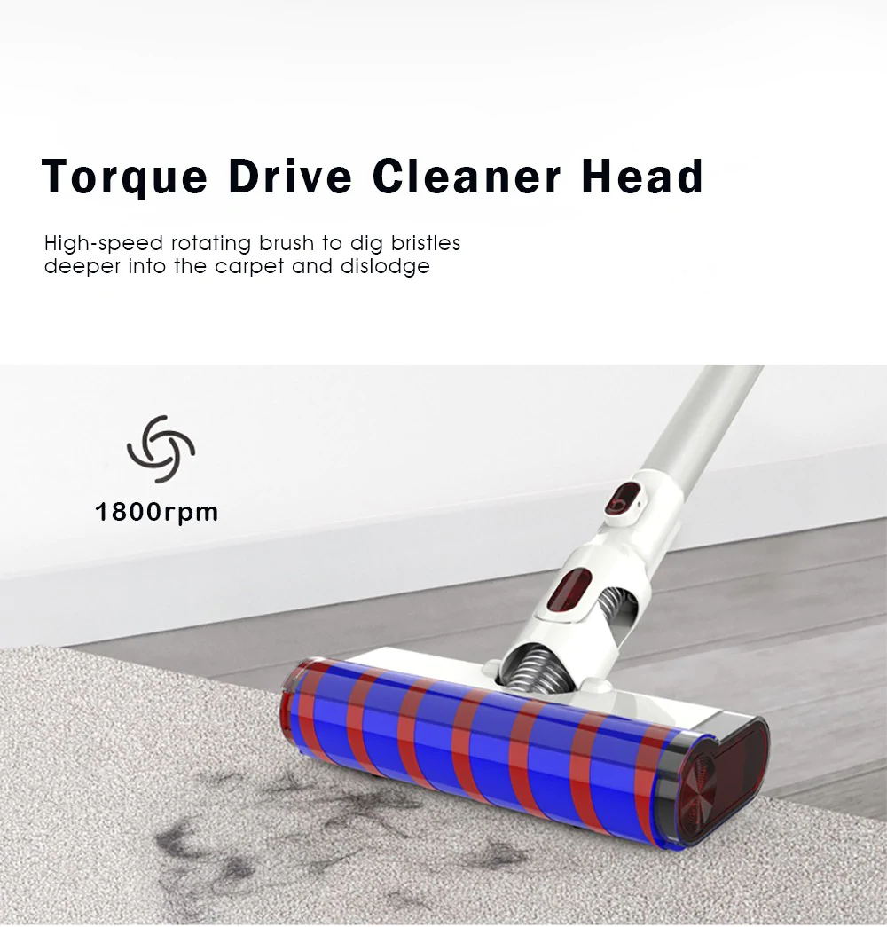 Dibea V008 Pro Cordless Stick Vacuum Cleaner 17000 Pa Suction Two Cleaning Modes 2-in-1 Handheld Car Vacuum - White EU Plug