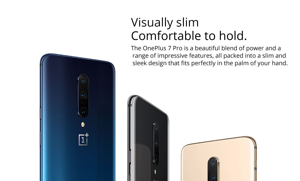 OnePlus 7 Pro Pop-up Camera 6.67 Inch 4G LTE Smartphone Snapdragon 855 8GB 256GB 48.0MP + 8.0MP + 16.0MP Triple Rear Cameras Android 9 In-display Fingerprint NFC Fast Charge Global ROM - Mirror Grey
