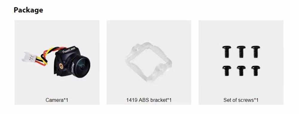 Runcam Nano 2 2.1mm Lens FOV 150 Degree 700TVL 1/3" CMOS RC Racing Drone FPV Camera - NTSC