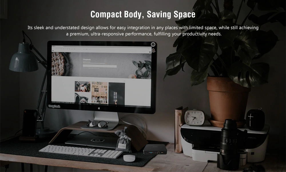 Jumper EZbox N4 Intel Gemini Lake N4100 Windows 10 4G DDR4 64GB SSD Mini PC Dual Band WiFi Gigabit LAN Bluetooth USB3.0*2