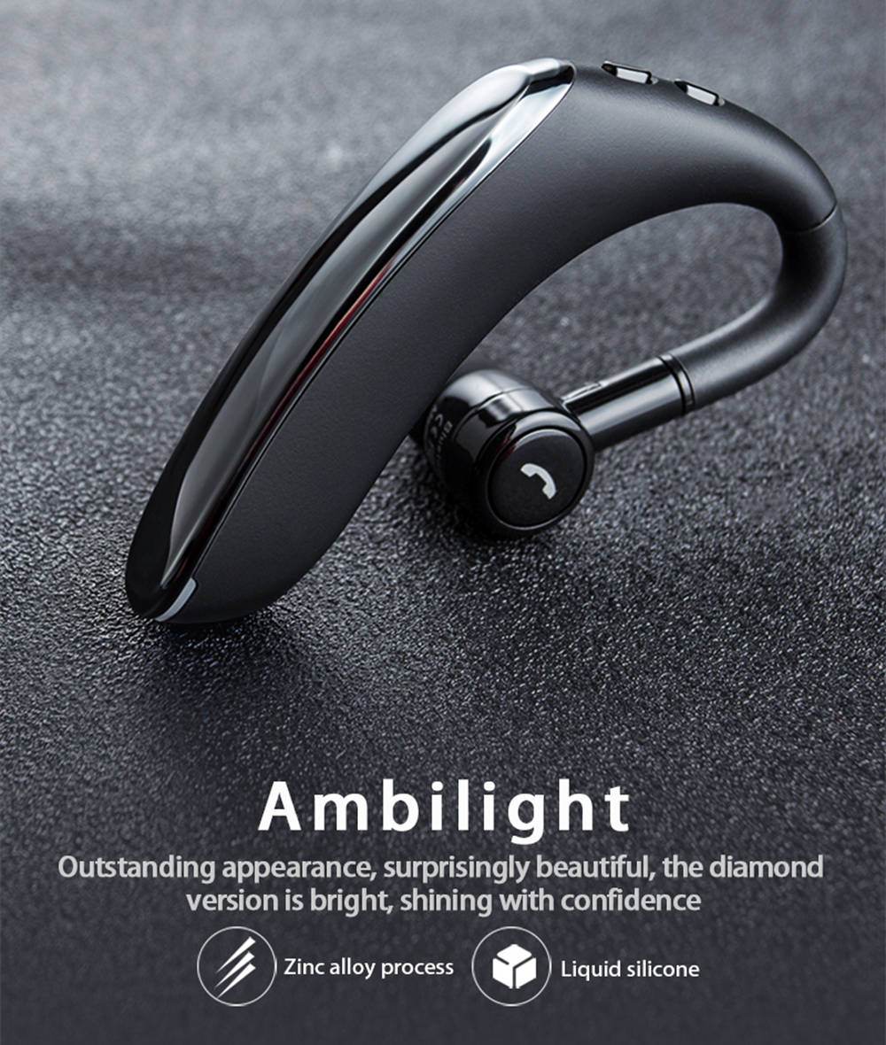 F900 Wireless Bluetooth 5.0 In-Ear Earbuds Noise Cancelling 170mAh Battery with Mic - Black