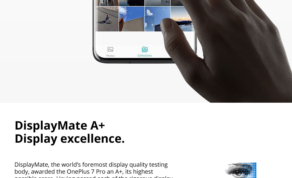 OnePlus 7 Pro Pop-up Camera 6.67 Inch 4G LTE Smartphone Snapdragon 855 8GB 256GB 48.0MP + 8.0MP + 16.0MP Triple Rear Cameras Android 9 In-display Fingerprint NFC Fast Charge Global ROM - Mirror Grey