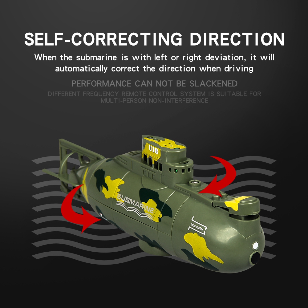 ShenQiWei 3311M Mini Electric RC Racing Submarine Boat Remote Control Toys For Kids - Black