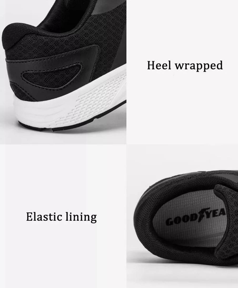 Xiaomi YUNCOO Ultralight Men's Outdoor Sneakers High Elastic EVA Wear Resistance Non-slip Running Shoes EU39 - Black