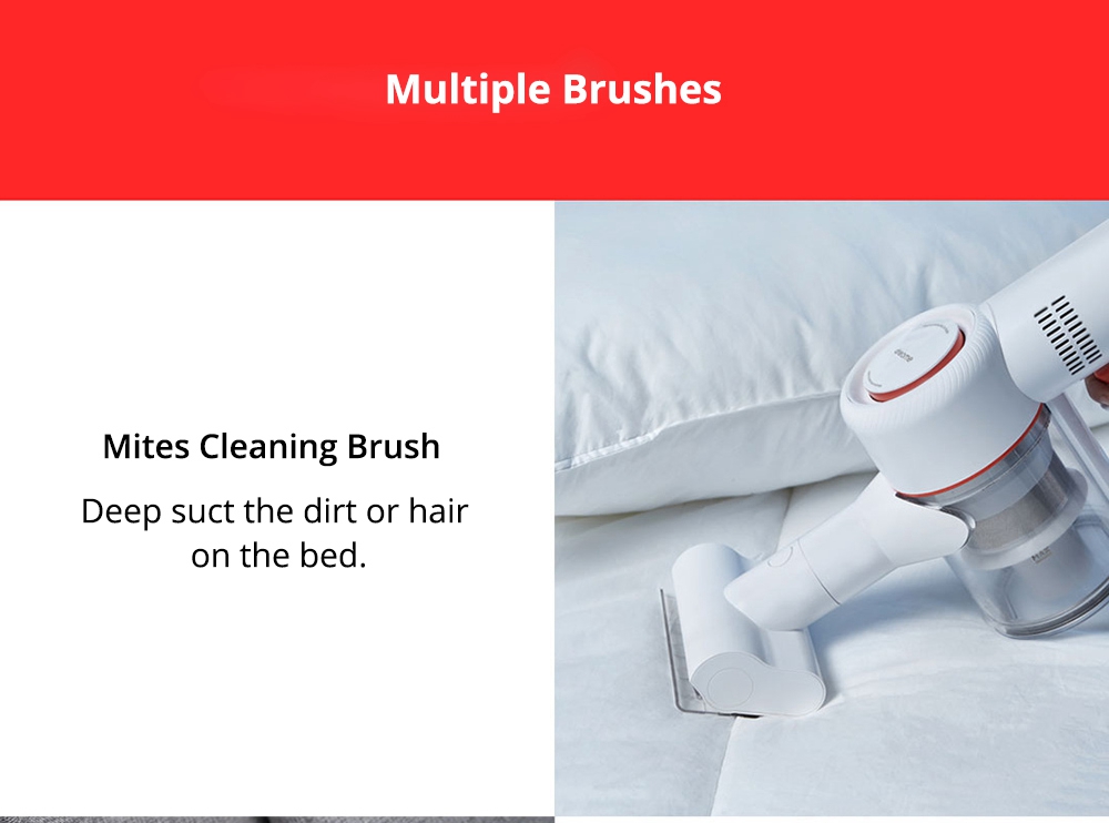 Xiaomi Dreame V8 Cordless Stick Vacuum Cleaner 18000 Pa Suction 45 Minutes Anti-winding Hair Mite Cleaning Chinese Version - White