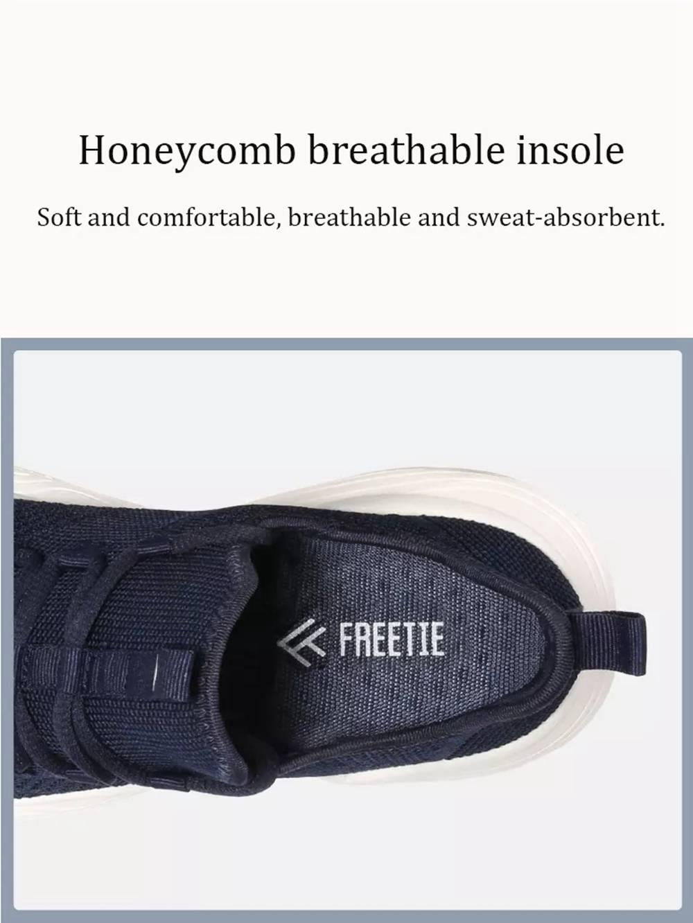 Xiaomi FREETIE Men's Light Breathable Woven Elastic EVA Sneakers Running Shoes EU41 - Navy