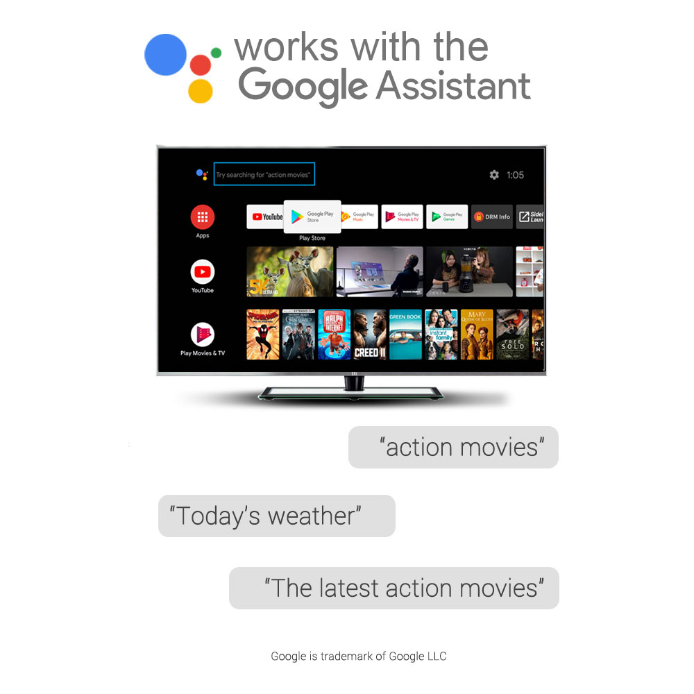 MECOOL KM3 Google Certified Amlogic S905X2 Android TV 9.0 OS 4GB DDR4 128GB eMMC YouTube 4K TV Box with Voice Remote Dual Band WiFi LAN Bluetooth USB 4.1