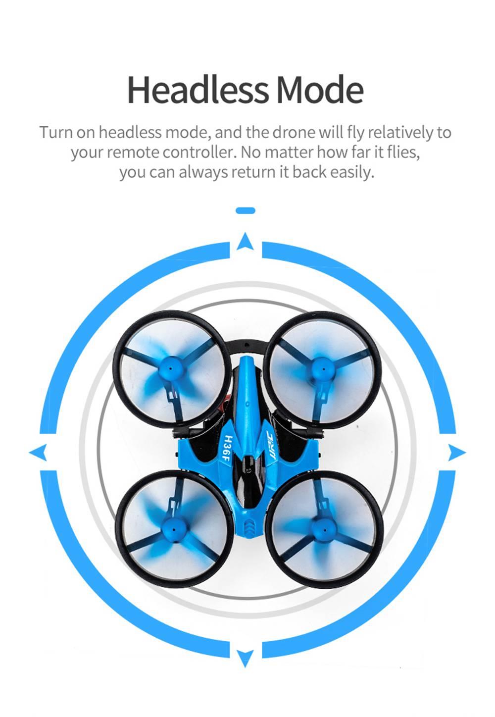 JJRC H36F Terzetto 3IN1 Flying Air Boat Land Driving Mode Detachable One Key Return RC Quadcopter RTF - One Battery