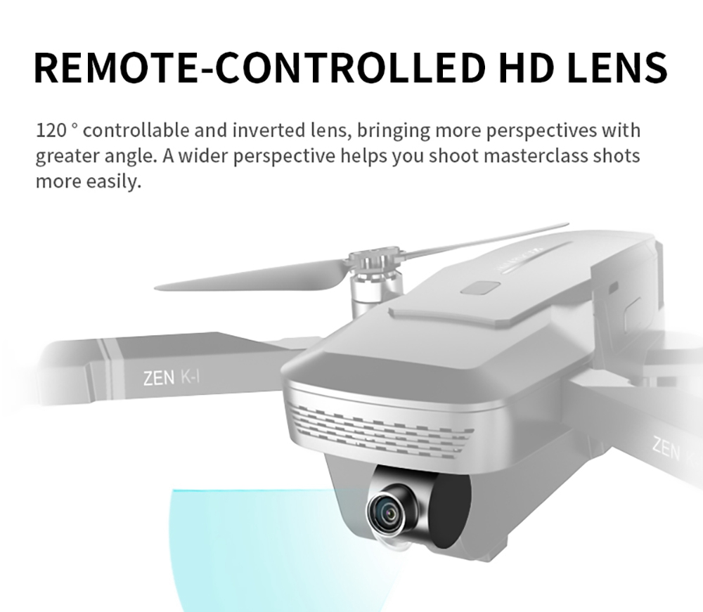 VISUO ZEN K1 4K 5G WIFI FPV GPS Foldable RC Drone With Dual Camera Switchable 50X Zoom 30mins Flying Time - Three Battery