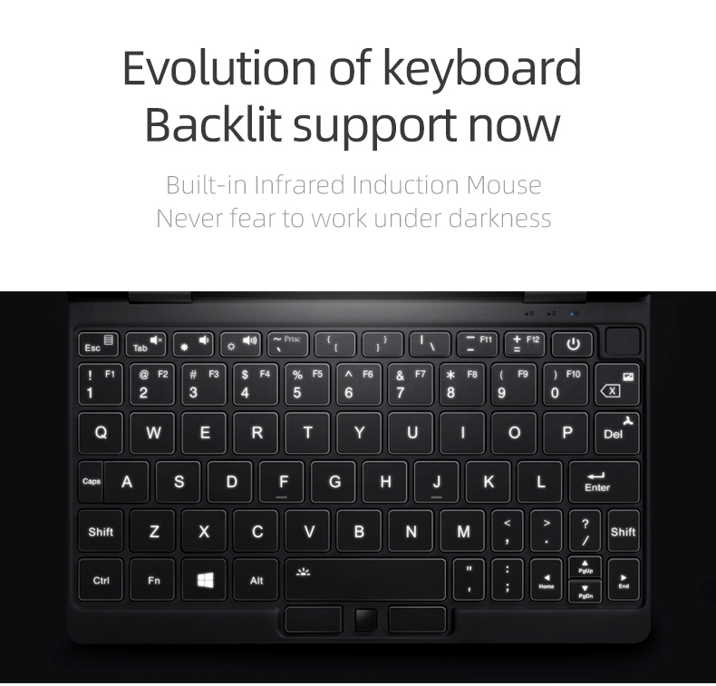 One Netbook One Mix 3S Yoga Pocket Laptop Intel Core i7-8500Y Quad Core 8.4" IPS Screen 2500*1600 Touch ID Windows 10 16GB DDR3 512GB PCI-E SSD - Platinum