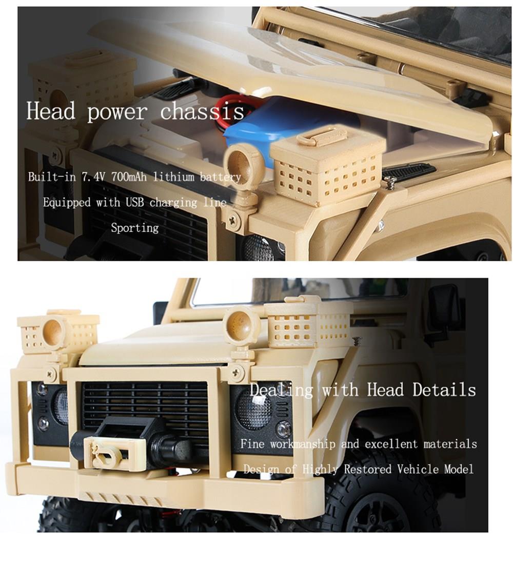 MN Model MN-96 RSOV 1/12 2.4G 4WD Crawler Climbing Vehicle RC Car With LED Light RTR