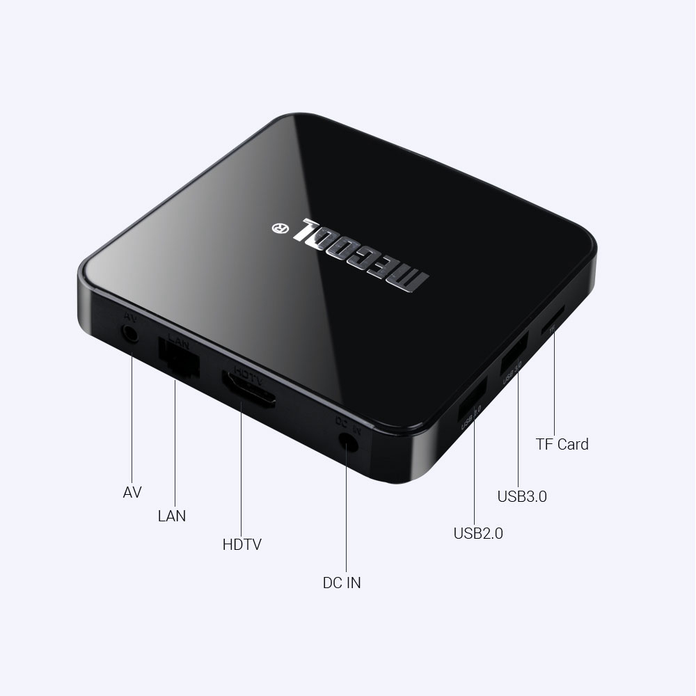 MECOOL KM3 Google Certified Amlogic S905X2 Android TV 9.0 OS 4GB DDR4 128GB eMMC YouTube 4K TV Box with Voice Remote Dual Band WiFi LAN Bluetooth USB 4.1