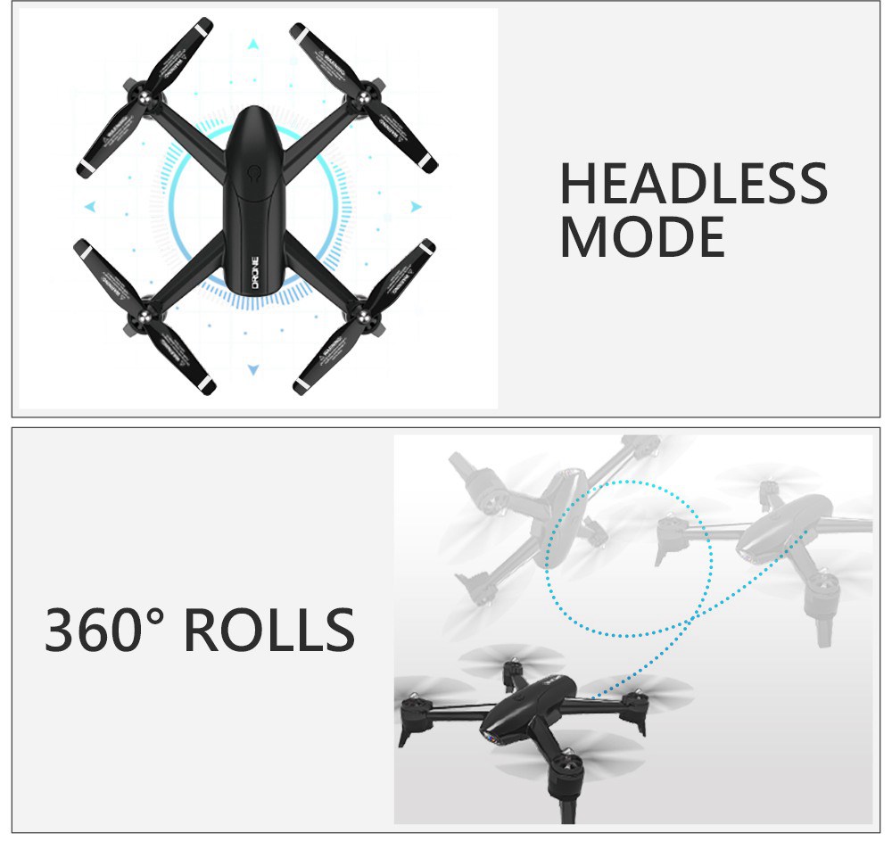 ZLRC SG106 4K WIFI FPV 22mins Flight Time RC Quadcopter With Dual Camera Switchable Optical Flow Positioning RTF - Black