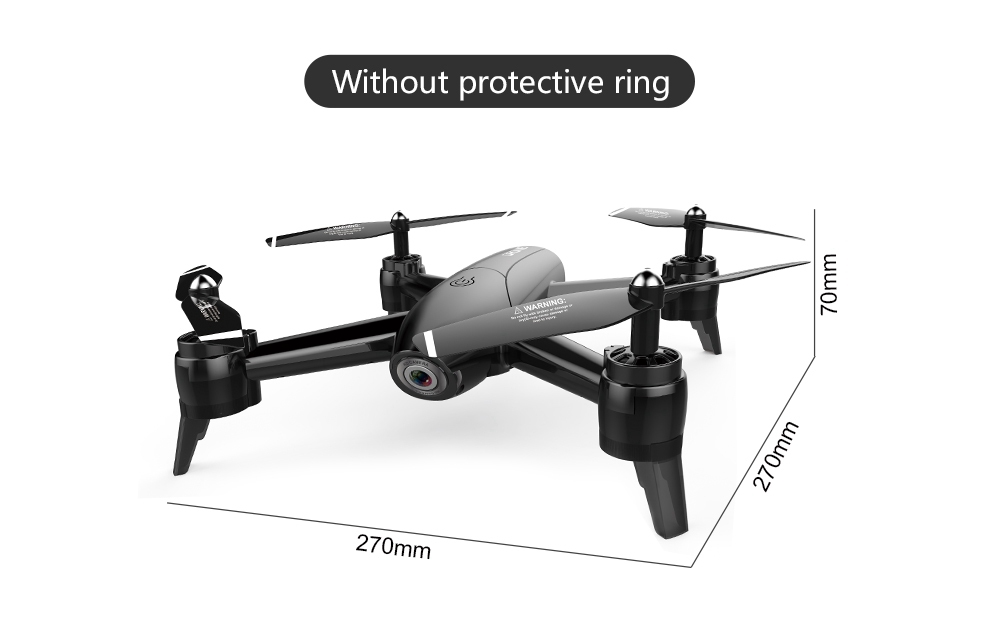 ZLRC SG106 4K WIFI FPV 22mins Flight Time RC Quadcopter With Dual Camera Switchable Optical Flow Positioning RTF - Black