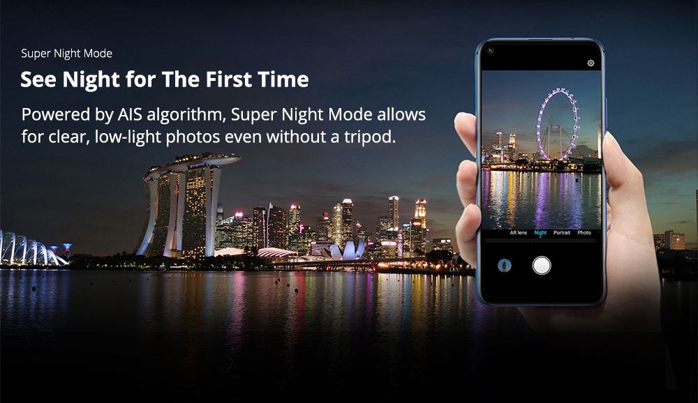 Huawei Honor 20 6.26 Inch 4G LTE Smartphone Kirin 980 8GB 256GB 48.0MP + 16.0MP + 2.0MP Triple Rear Cameras Android 9 Fast Charging Side-mounted Fingerprint - Blue