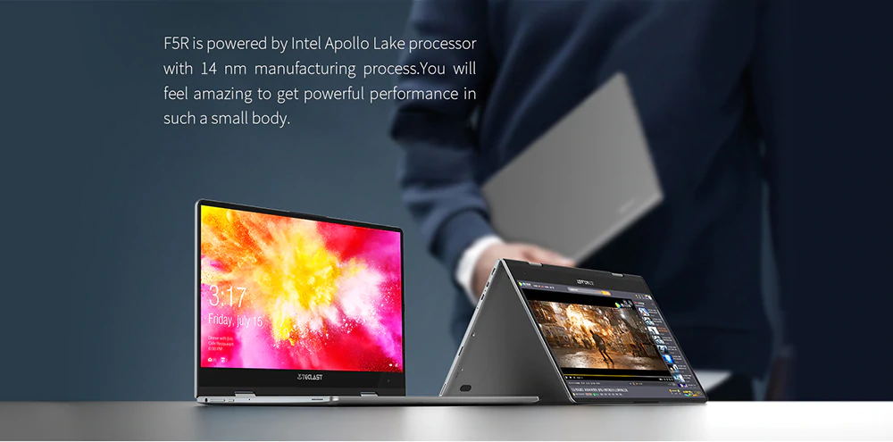 Teclast F5R Laptop Intel Celeron N3450 Quad Core 11.6 Inch 1920*1080 IPS Screen 8GB DDR4 256GB SSD Windows 10 - Grey