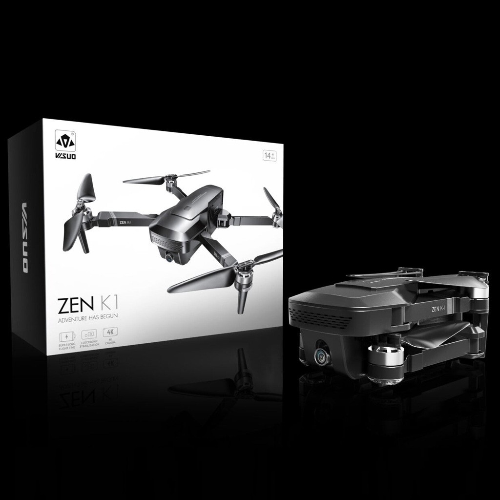 Visuo Zen K K G Wifi Fpv Gps Foldable Rc Drone Three Battery