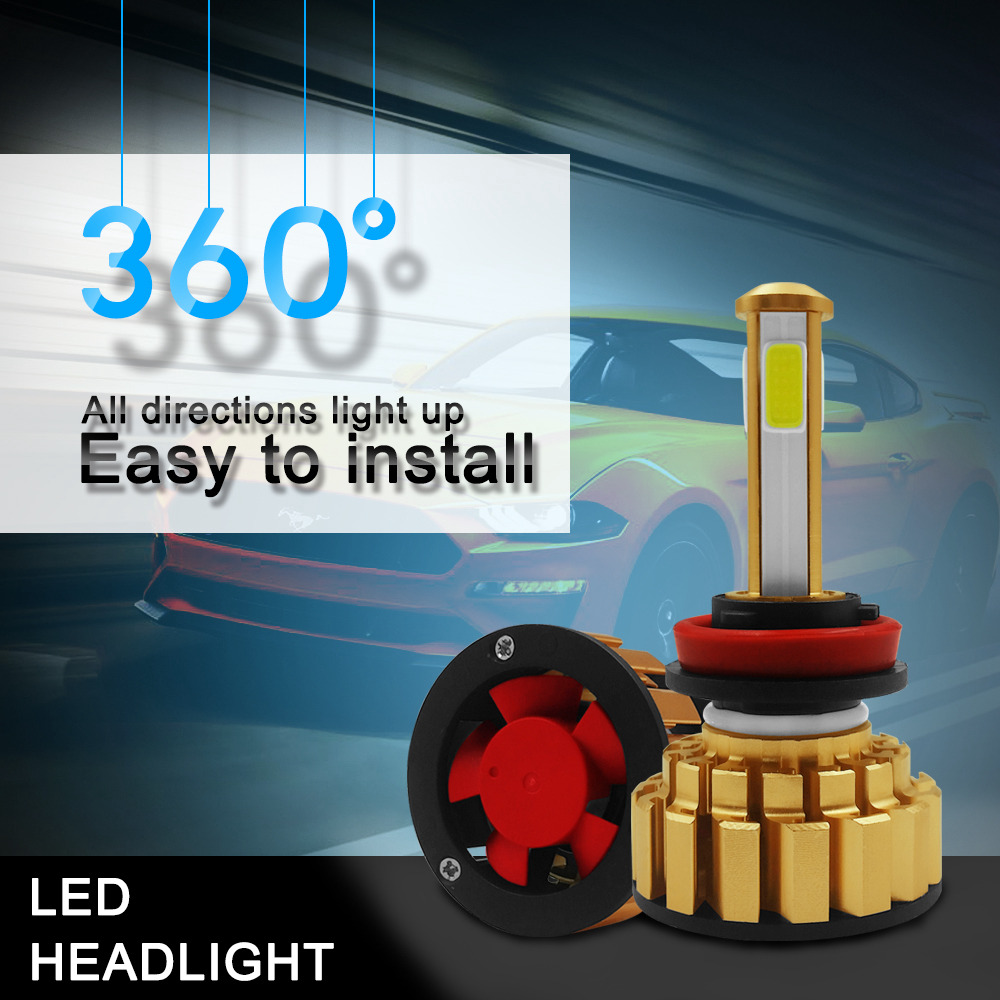 G7-H8/H9/H11 Car LED Headlight Bulb 80W 6000K 8000 Lumens Extremely Bright Chips Conversion Kit