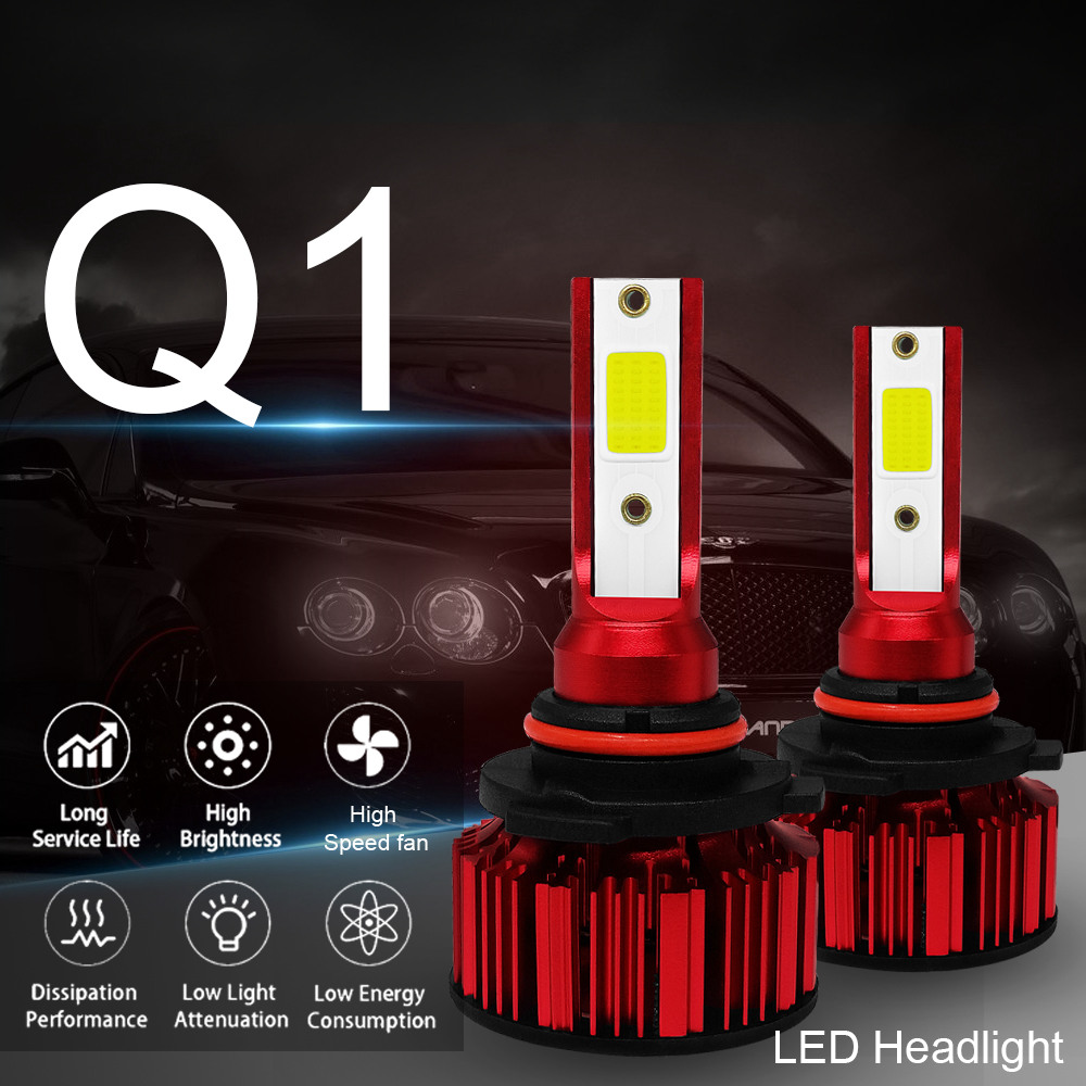 Q1-HB3/9005/H10 Car LED Headlight Bulb 50W IP68 6000K 6000 Lumens Extremely Bright Chips Conversion Kit