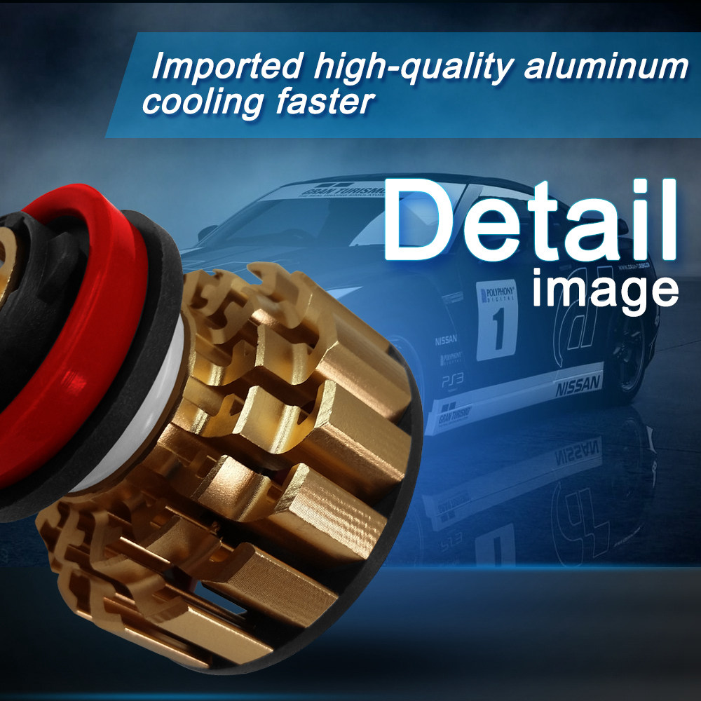 G7-H8/H9/H11 Car LED Headlight Bulb 80W 6000K 8000 Lumens Extremely Bright Chips Conversion Kit