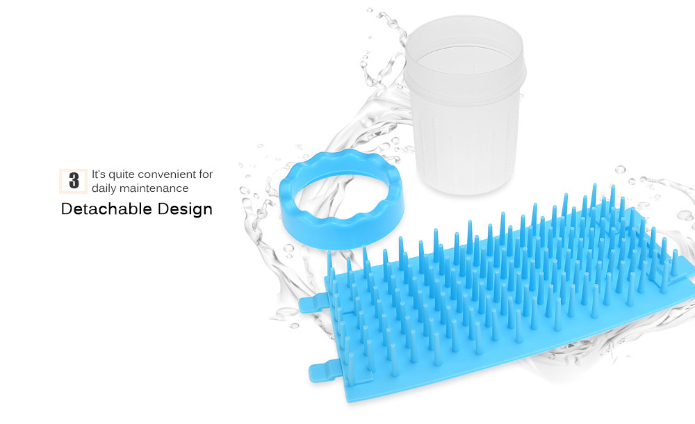 Paw Washer Cup For Dogs Cats Pet Plastic Cleaning Tool - Size S Blue