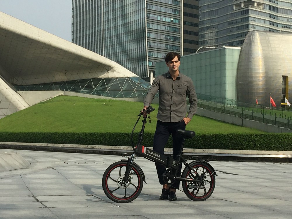 Samebike 20LVXD30 Portable Folding Smart Electric Moped Bike 350W Motor Max 35km/h 20 Inch-White