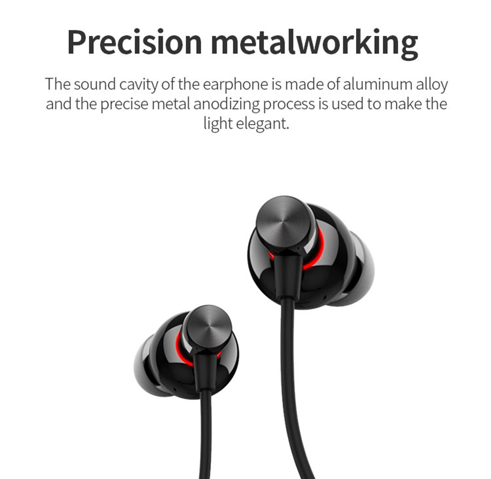 OVEVO X10 Bluetooth 4.2 Sports Wired Earphone 90mAh HIFI Sound with Charging Case 500mAh - Black and Red