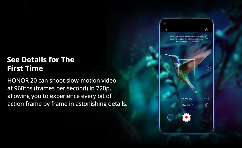 Huawei Honor 20 6.26 Inch 4G LTE Smartphone Kirin 980 8GB 128GB 48.0MP + 16.0MP + 2.0MP Triple Rear Cameras Android 9 Fast Charging Side-mounted Fingerprint - White