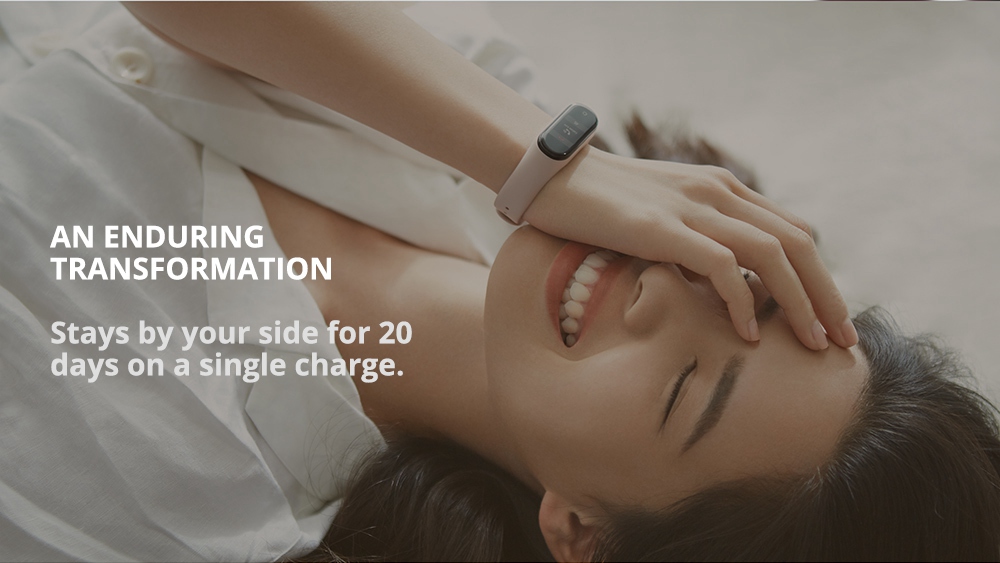 Xiaomi Mi Band 4 Smart Bracelet 0.95 Inch AMOLED Color Screen Built-in Multifunction Heart Rate Monitor 5ATM Water Resistant 20 Days Standby - Black