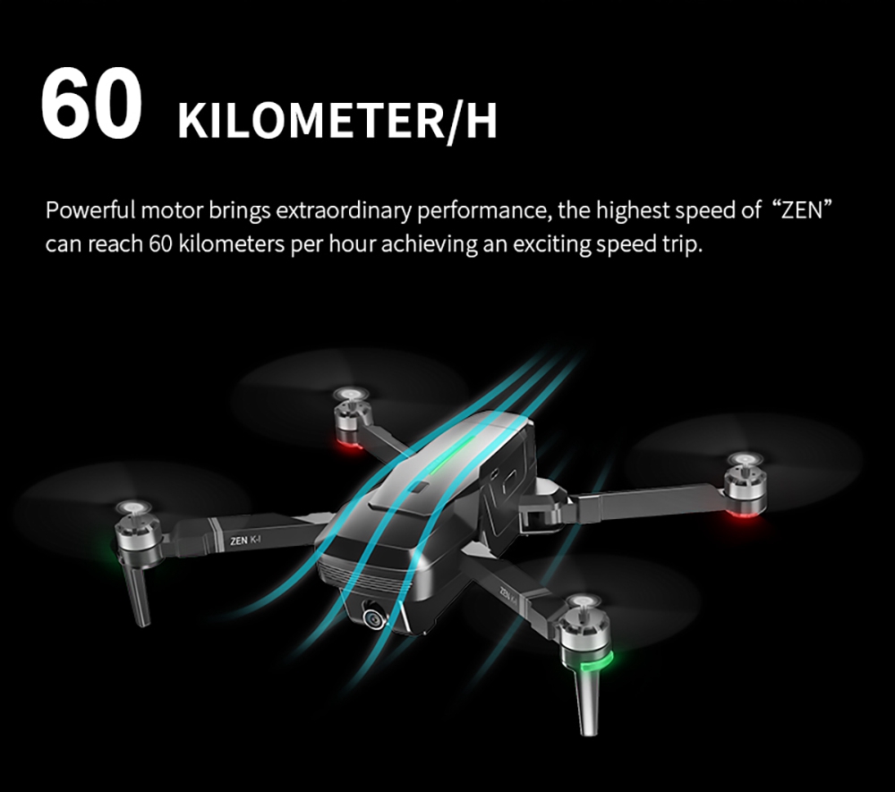 VISUO ZEN K1 4K 5G WIFI FPV GPS Foldable RC Drone With Dual Camera Switchable 50X Zoom 30mins Flying Time - Three Battery
