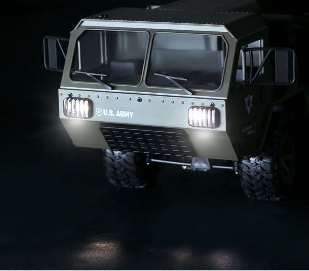 Fayee FY004A 2.4G 1/16 6WD Proportional Control US Army Military Truck RC Car With Canopy RTR