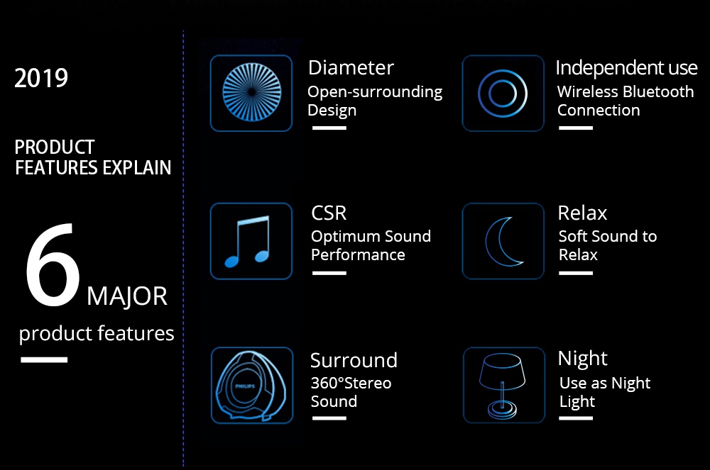 M1 Bluetooth Magnetic Suspension Speaker HD Surround Sound LED Light Base - Copper