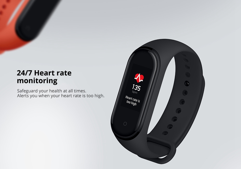 Xiaomi Mi Band 4 Smart Bracelet 0.95 Inch AMOLED Color Screen Built-in Multifunction Heart Rate Monitor 5ATM Water Resistant 20 Days Standby Global Version - Black