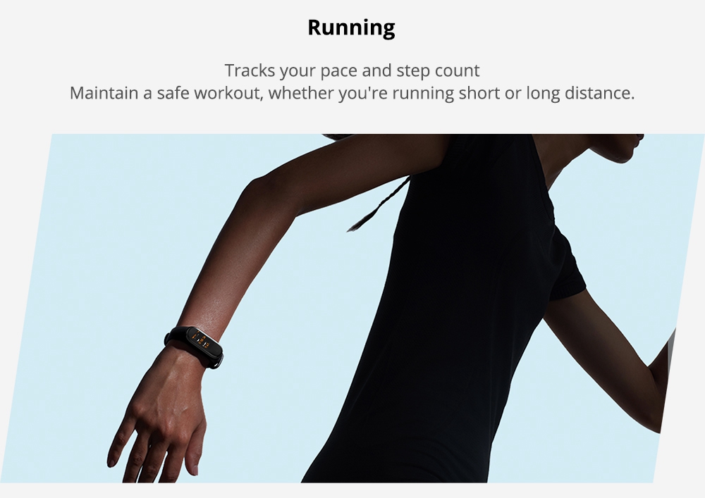Xiaomi Mi Band 4 Smart Bracelet 0.95 Inch AMOLED Color Screen Built-in Multifunction Heart Rate Monitor 5ATM Water Resistant 20 Days Standby Global Version - Black
