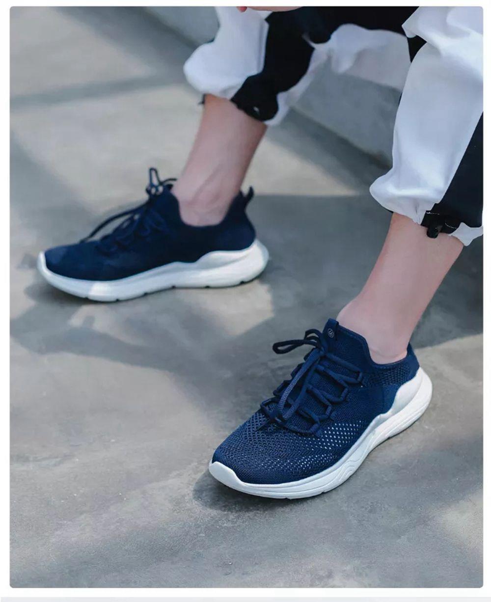 Xiaomi FREETIE Men's Light Breathable Woven Elastic EVA Sneakers Running Shoes EU41 - Navy