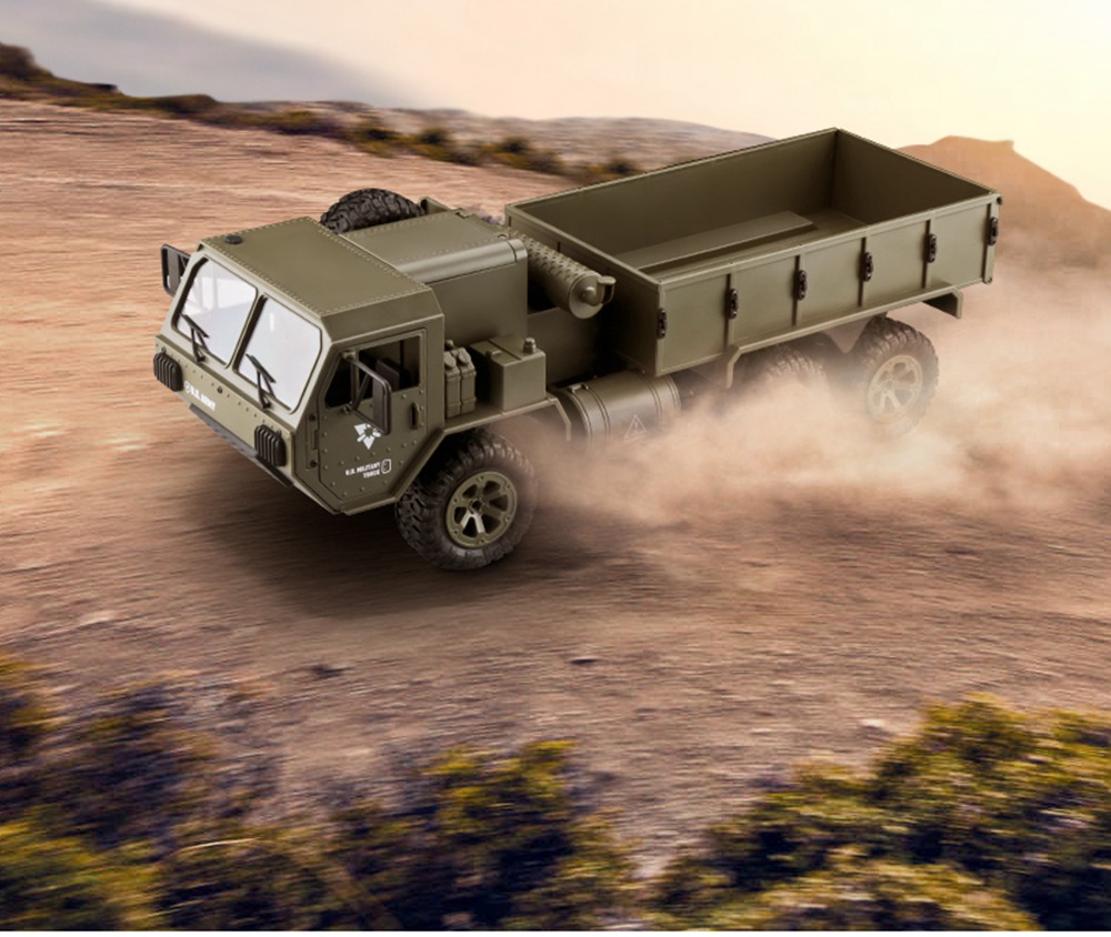 Fayee FY004A 2.4G 1/16 6WD Proportional Control US Army Military Truck RC Car With Canopy RTR