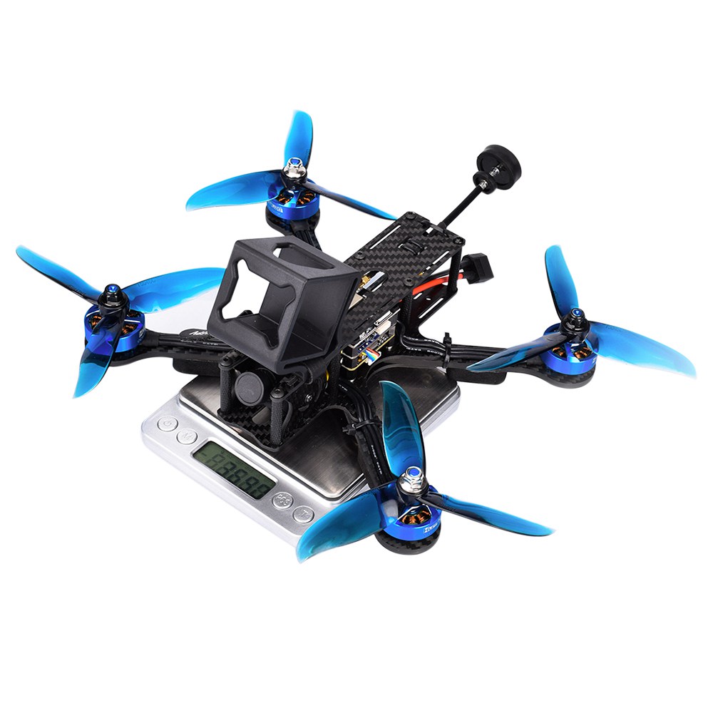 HumQuad HX220 220mm 2-5S FPV Racing Drone F4 V3 FC 4IN1 30A BLHELI_S ESC w/600mW VTX 800TVL Cam BNF - Frsky LBT Receiver