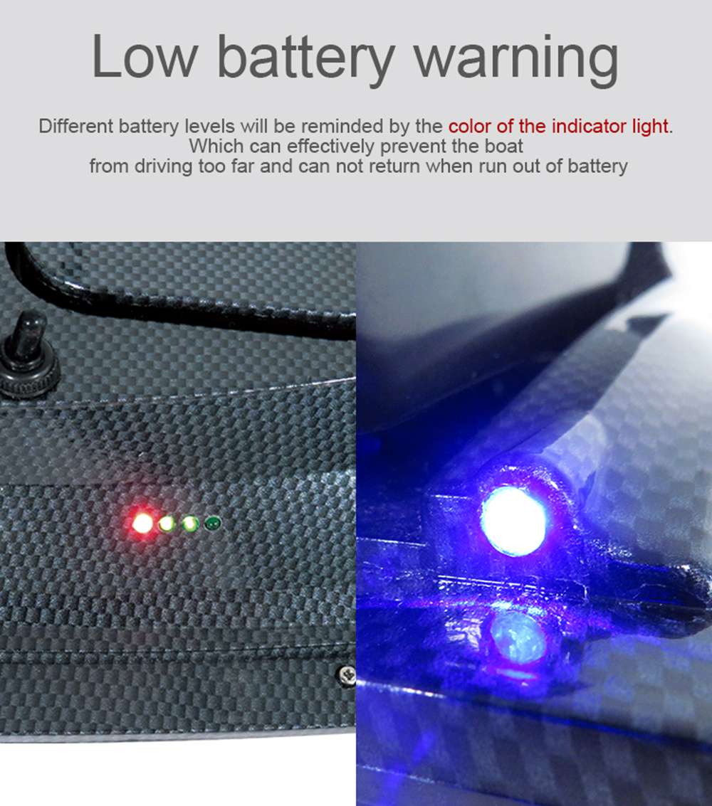 Flytec V007 2.4G Dual Motor Intelligent Remote Control 500m Fishing Finder Bait RC Boat RTR - Black