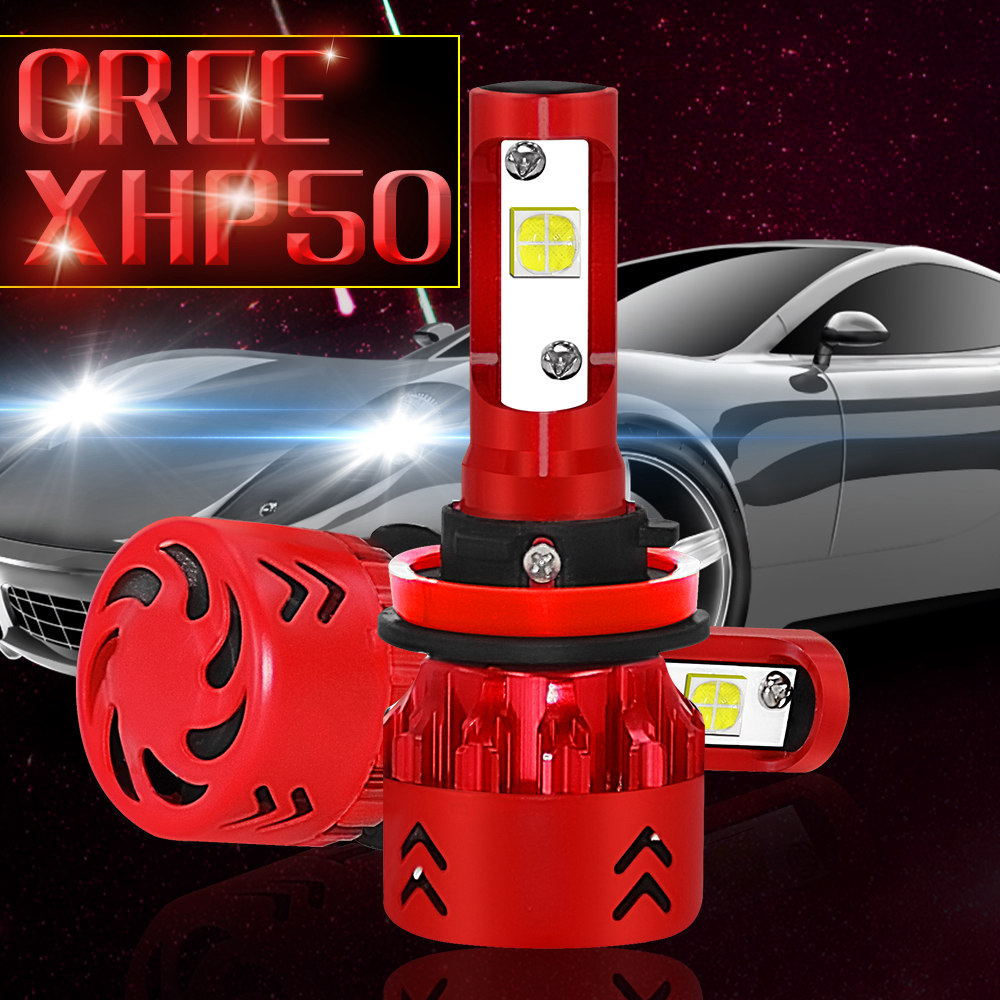 Mini7-H8/H9/H11 Car LED Headlight Bulb 60W IP68 6000K 9600 Lumens Extremely Bright Chips Conversion Kit