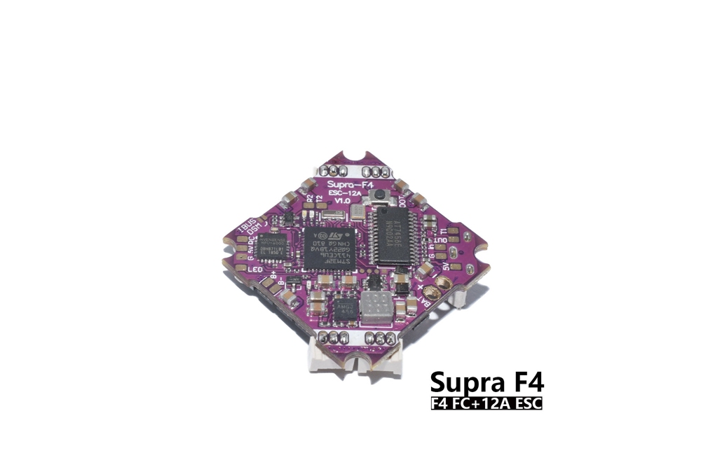 Aurora RC Supra-F4-12A v1.0 2-4S AIO Flight Control F411 OSD BEC Built-in 12A BLheli_S ESC For FPV Racing Drone