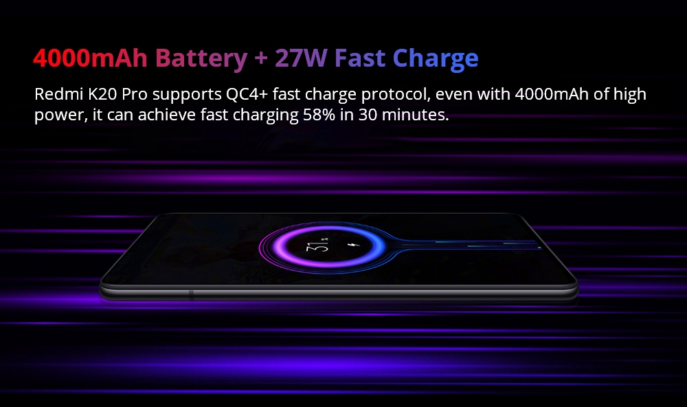 Xiaomi Redmi K20 Pro 6.39 Inch 4G LTE Smartphone Snapdragon 855 6GB 128GB 48.0MP+8.0MP+13.0MP Triple Rear Cameras MIUI 10 In-display Fingerprint Fast Charge NFC - Red