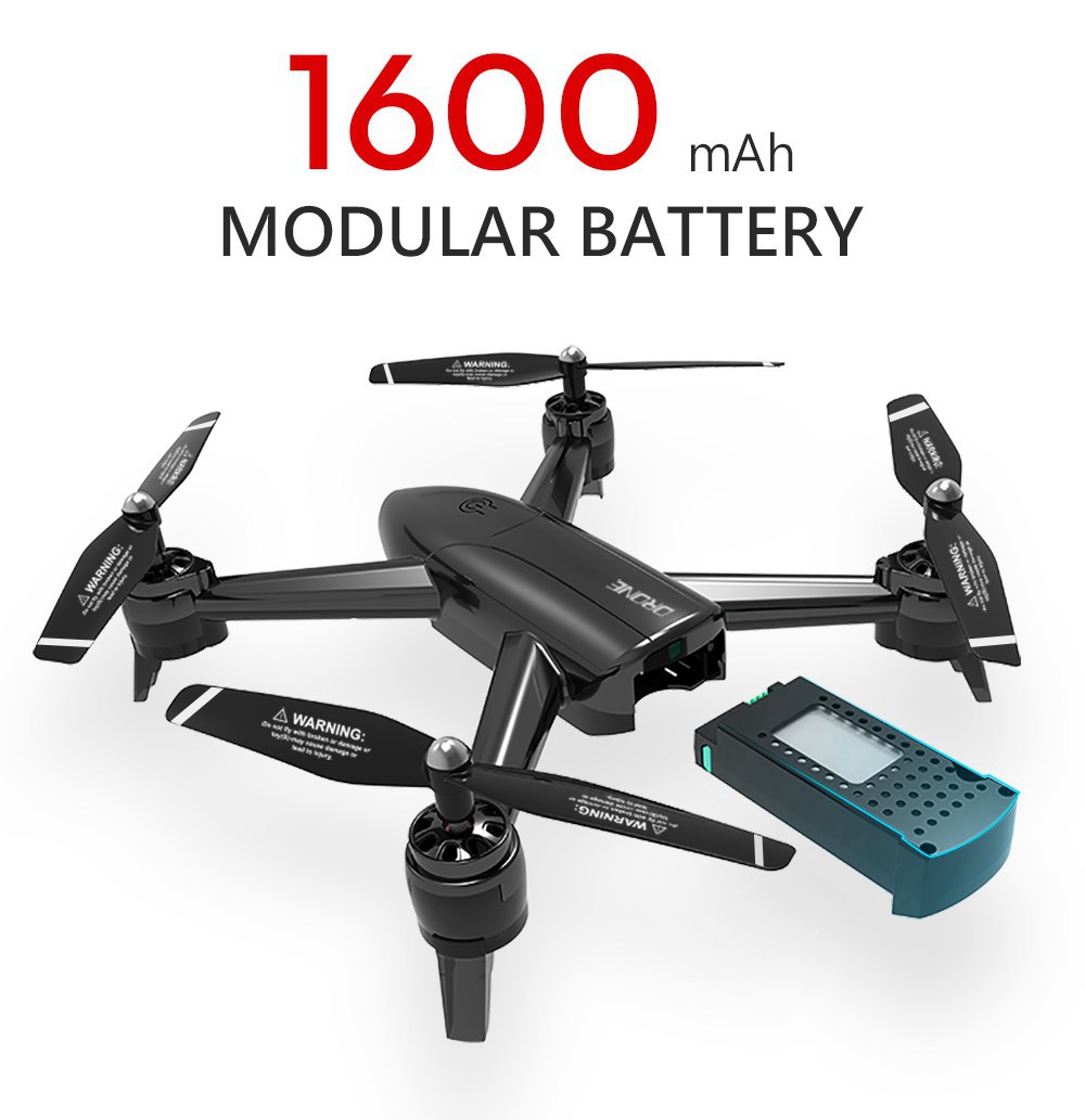 ZLRC SG106 4K WIFI FPV 22mins Flight Time RC Quadcopter With Dual Camera Switchable Optical Flow Positioning RTF - Black