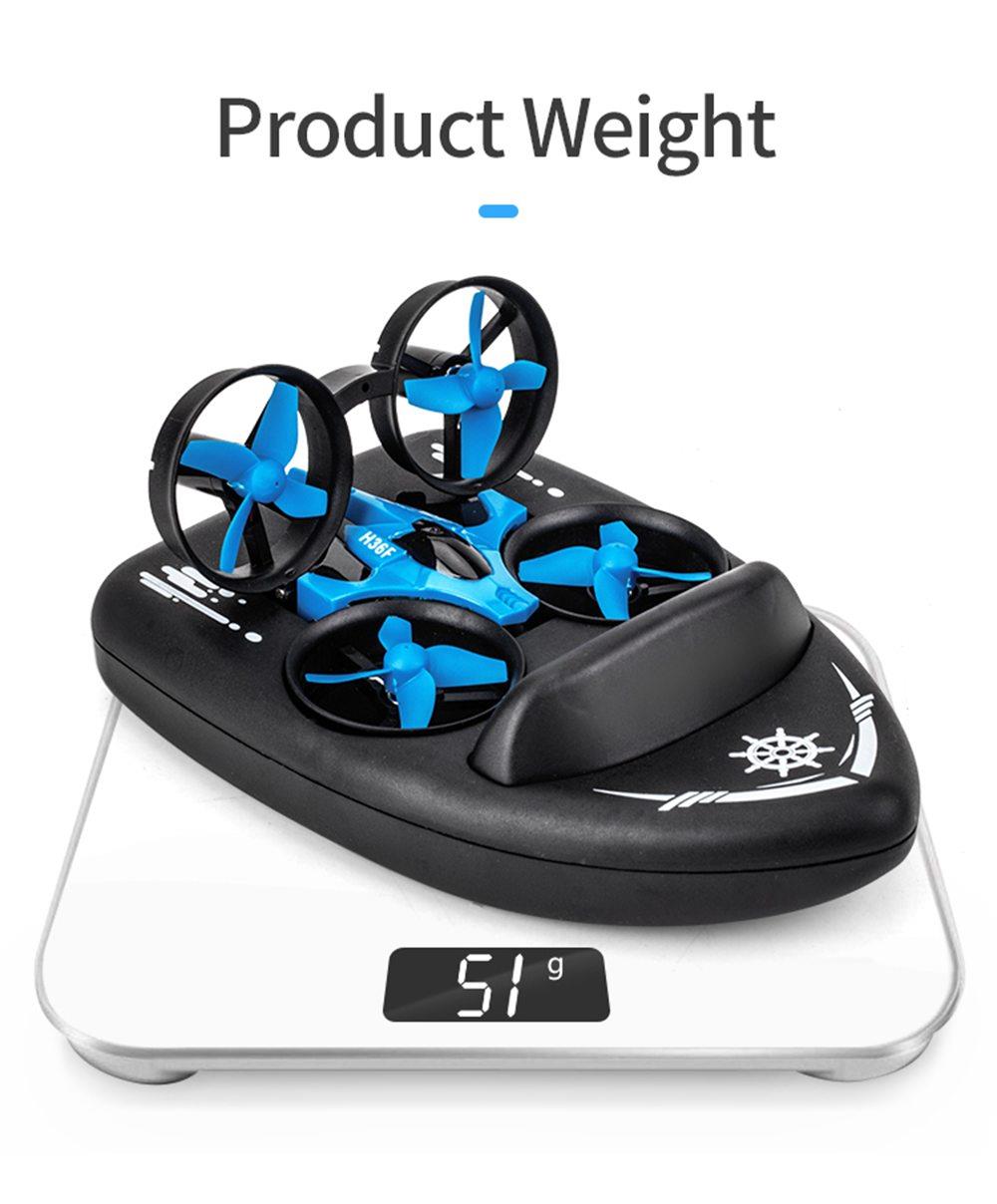 JJRC H36F Terzetto 3IN1 Flying Air Boat Land Driving Mode Detachable One Key Return RC Quadcopter RTF - One Battery