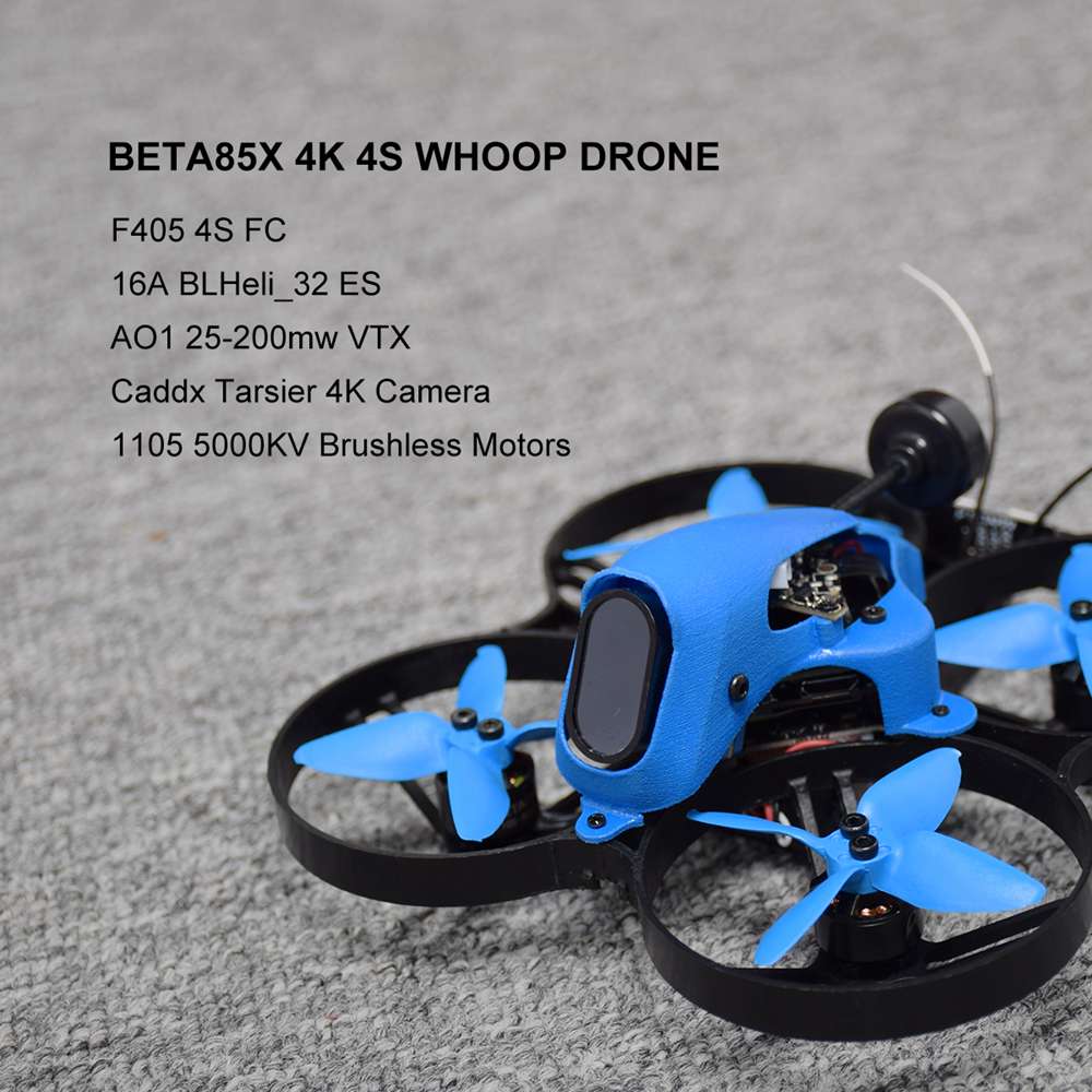 BetaFPV Beta85X 4K 4S 85mm FPV Racing Whoop With AIO F4 V2 16A BLHELI_32 FC Caddx Tarsier BNF - Frsky LBT Receiver